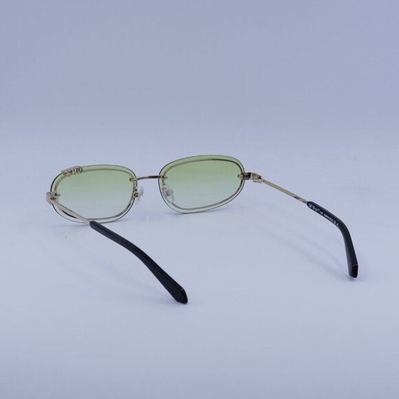 Off-White OERI13M MIAMI 7652 Sunglasses Gold Oval Frame, Green Lenses
